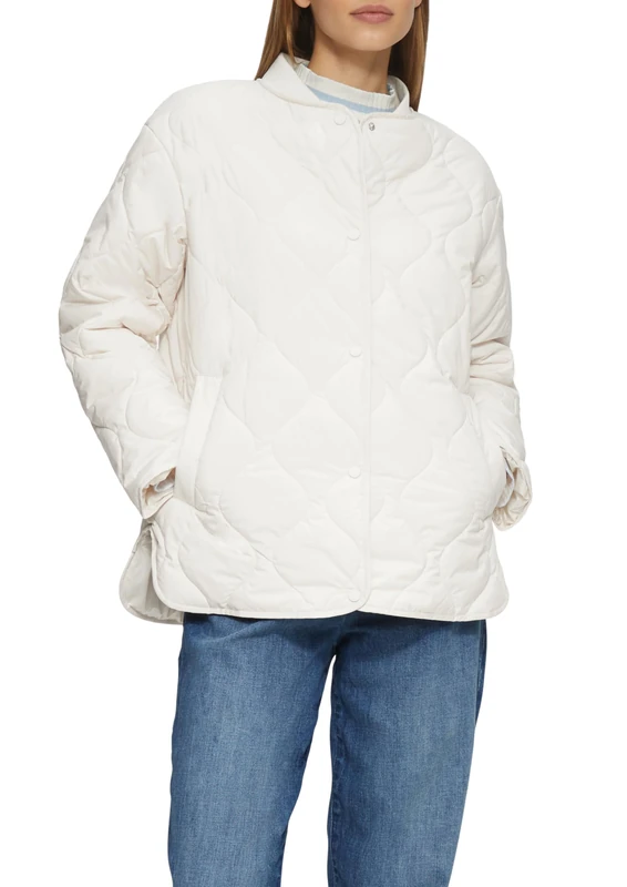 s.Oliver Lightweight quilted jacket in relaxed fit, wool white, 44