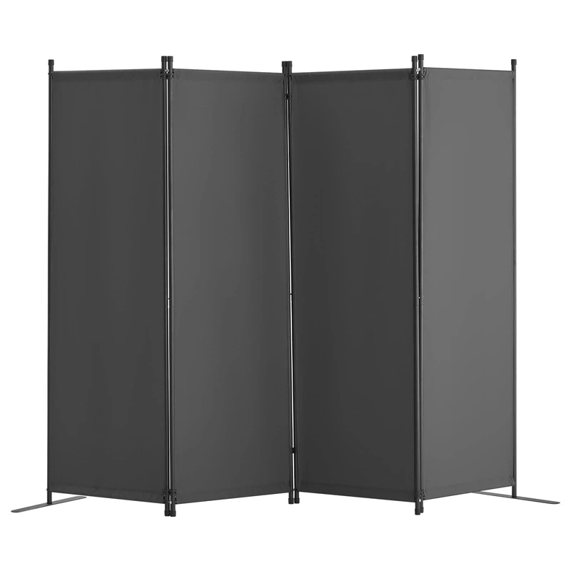 VEVOR Room Divider, 4 Panel Room Dividers and Folding Privacy Screens, Fabric Partition Room Dividers for Office, Bedroom, Dining Room, Study, Freestanding, Light Gray