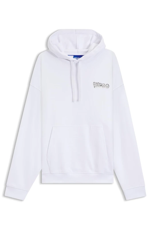 HUGO Men's Nyrohood Sweatshirt, White, XXL