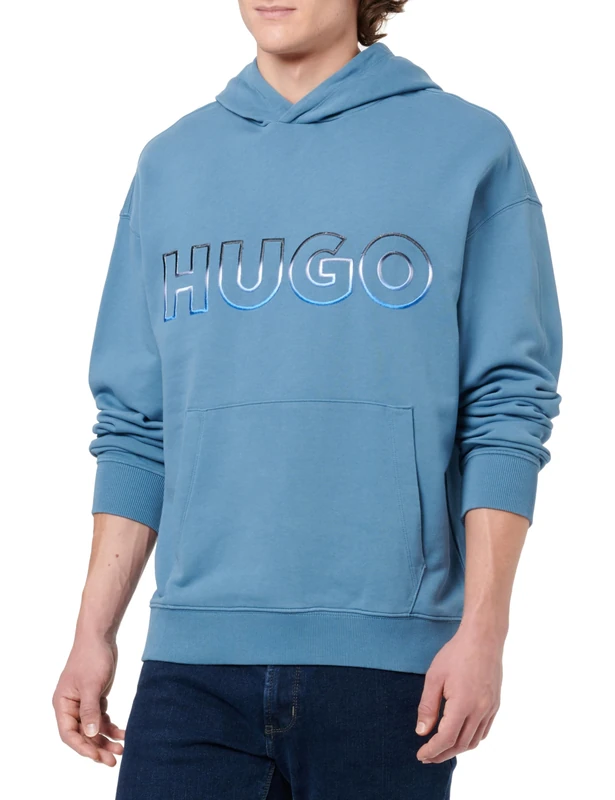 HUGO Men's Nogudi Sweatshirt, Open Blue, S