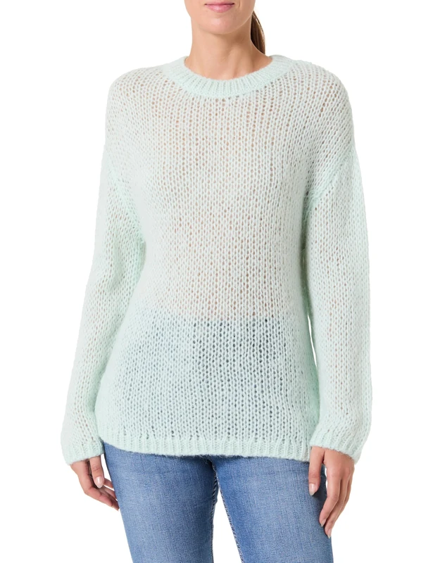 Hugo Women's Slookina_b Knitted Sweater, Light/Pastel Green, L