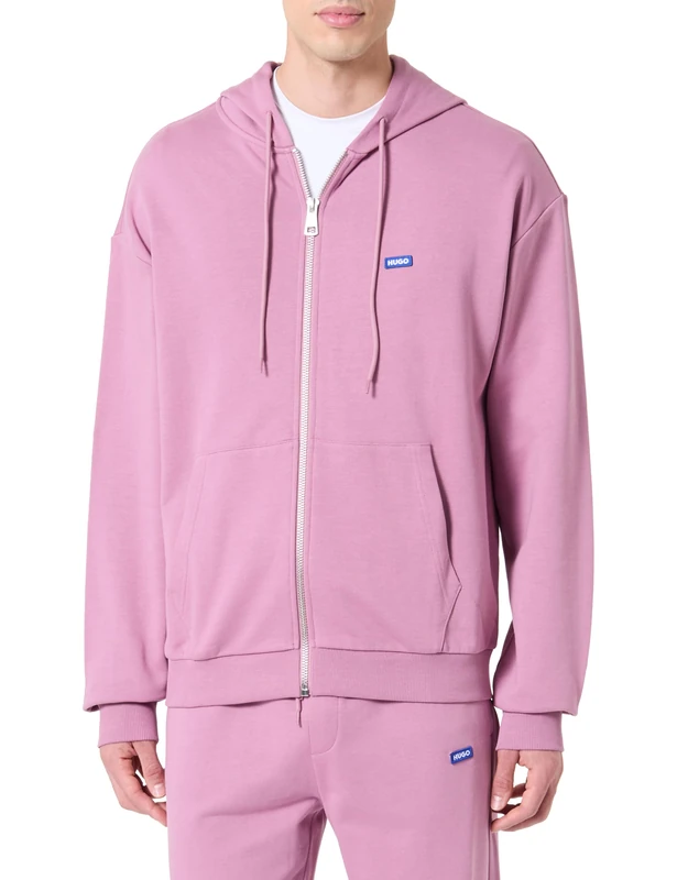 HUGO Men's Nadarasi Sweatshirt, Dark pink, XS