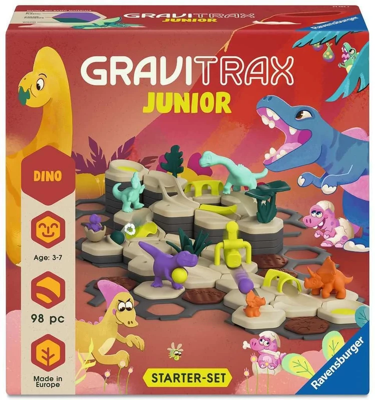 Ravensburger GraviTrax Junior Starter Set - Dino Marble Run, STEM and Construction for Toy Children Age 3 Years and Up 1+ Players