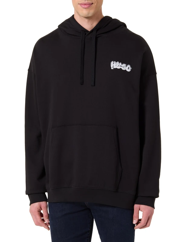 HUGO Men's Nyrohood Sweatshirt, black, M