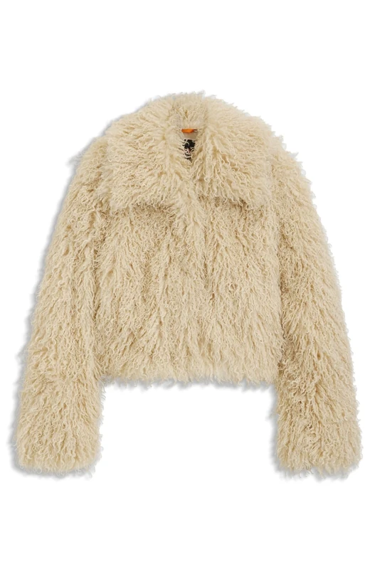 BOSS Women's C_cefura Coat, Open Yellow, 14