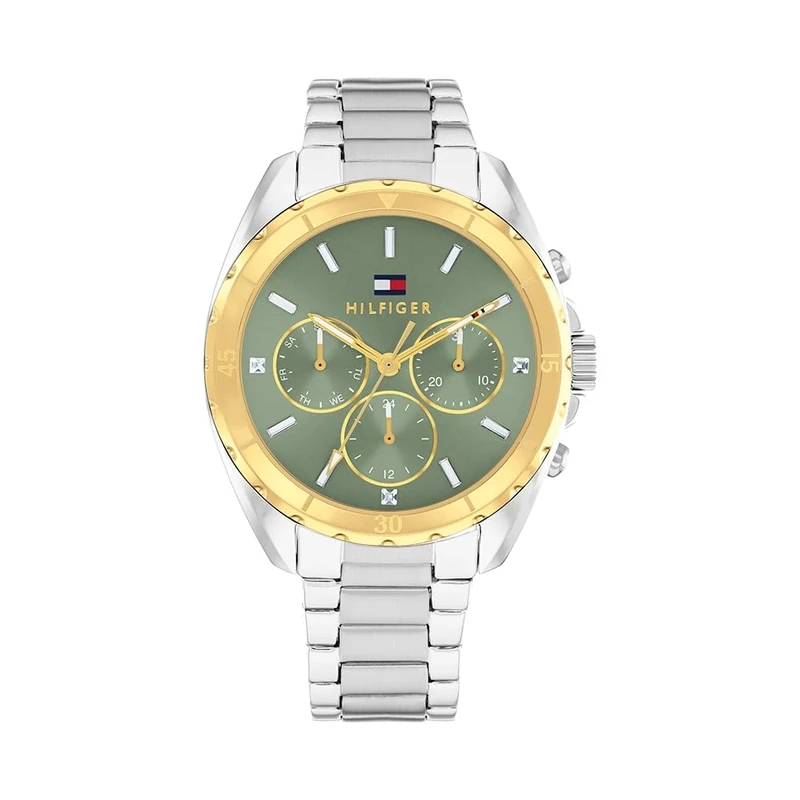 Tommy Hilfiger Analogue Multifunction Quartz Watch for Women with Silver Stainless Steel Bracelet - 1782785