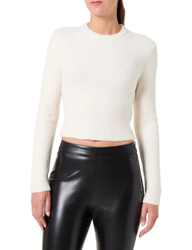 Hugo Women's Skitty_b Knitted Sweater, Open White, M