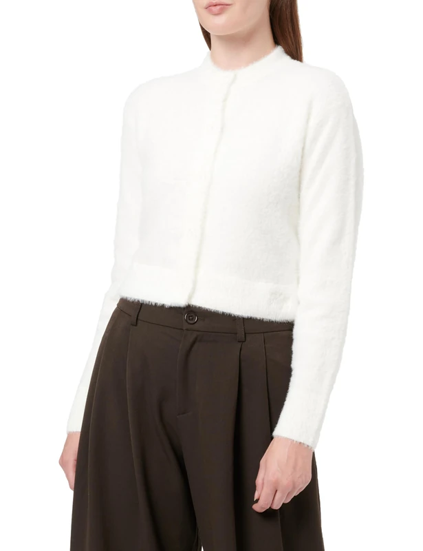 Hugo Women's Sfurry_b Knitted_Cardigan, Open White, L