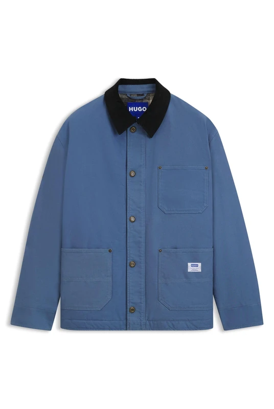 HUGO Men's Brams254w1 Outerwear Jacket, Open Blue, XXL