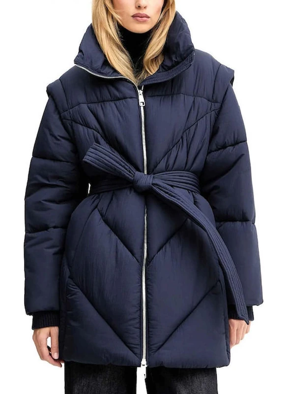 BOSS C_piobella Women's Outerwear Jacket, Dark Blue, 24
