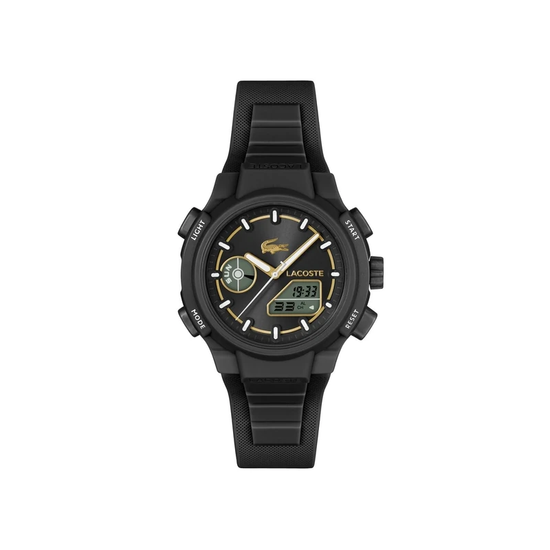 Lacoste Analog-Digital Multifunction Quartz Watch for Women LC33 Collection with Black Silicone Bracelet - 2001434 - Image 1