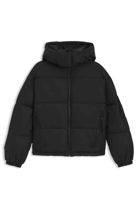 HUGO Women's Farida-1_b Outerwear Jacket, Black, XXL
