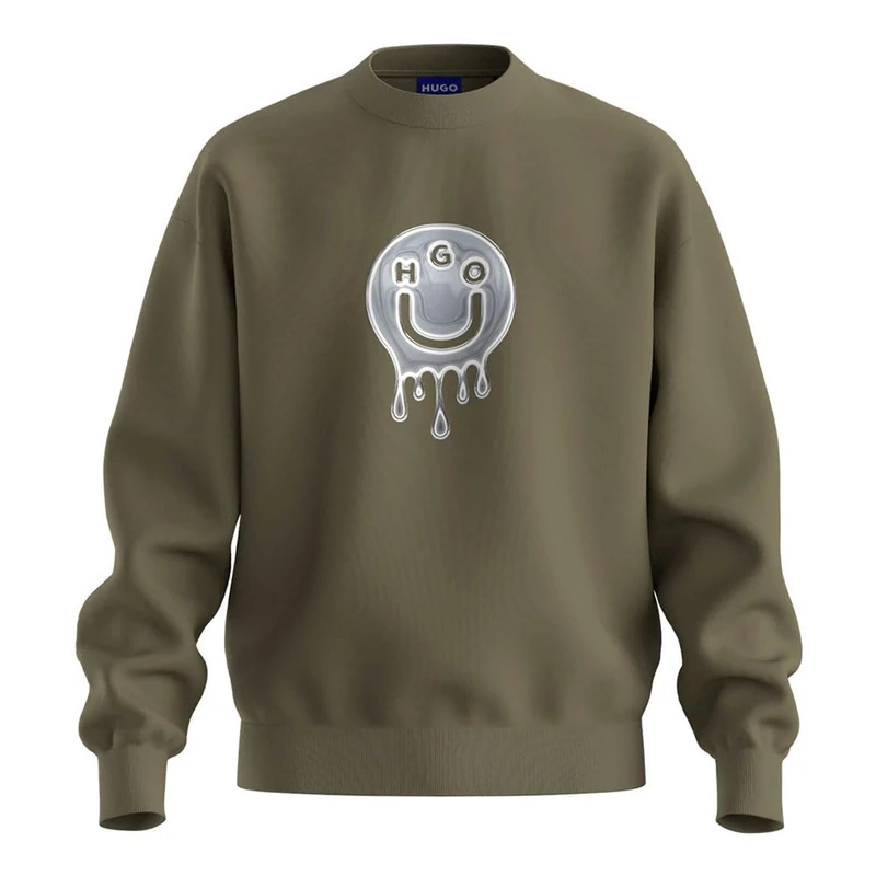 HUGO Men's Newirex Sweatshirt, Open Green, XS