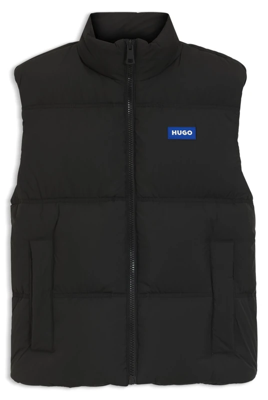 HUGO Mens Bodolino2541 Water-repellent gilet with logo label