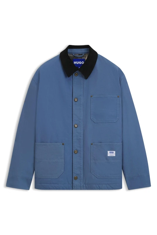 HUGO Men's Outerwear Jacket, Open Blue, M