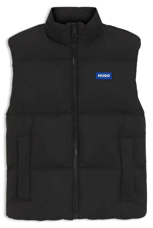 HUGO Mens Bodolino2541 Water-repellent gilet with logo label
