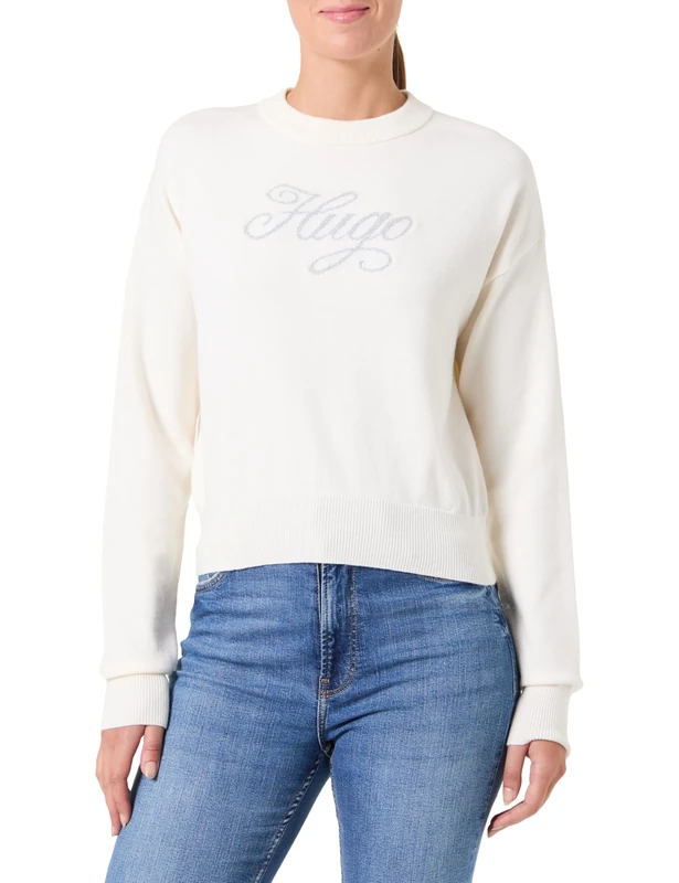 Hugo Women's Slogix_b Knitted_Sweater, Open Miscellaneous, S
