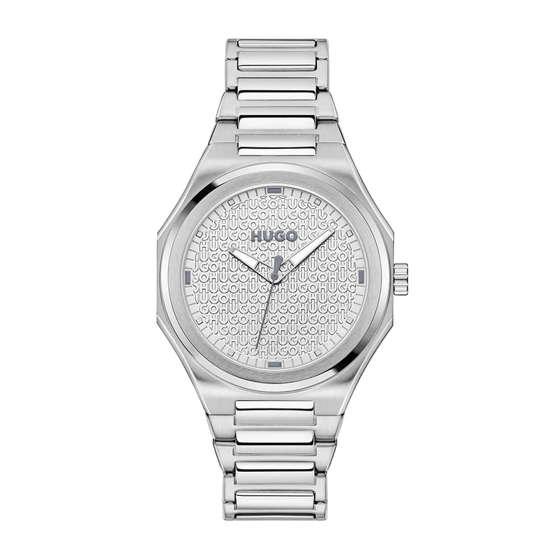 HUGO Three Hand Quartz Movement Watch for Women #Grail for HER Collection with Silver Stainless Steel Bracelet - 1540174
