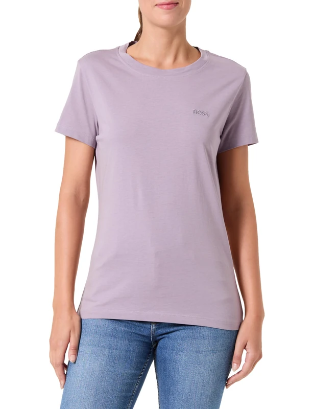 BOSS Women's C_esogo_1 T-Shirt, Light/Pastel Purple, XL