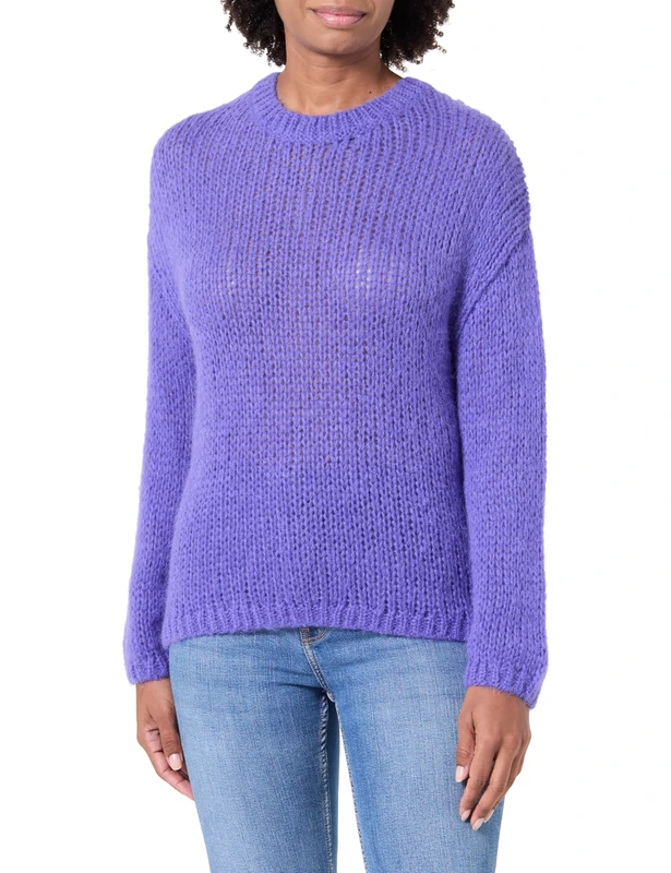 Hugo Women's Slookina_b Knitted Sweater, Medium Purple, S - Image 1