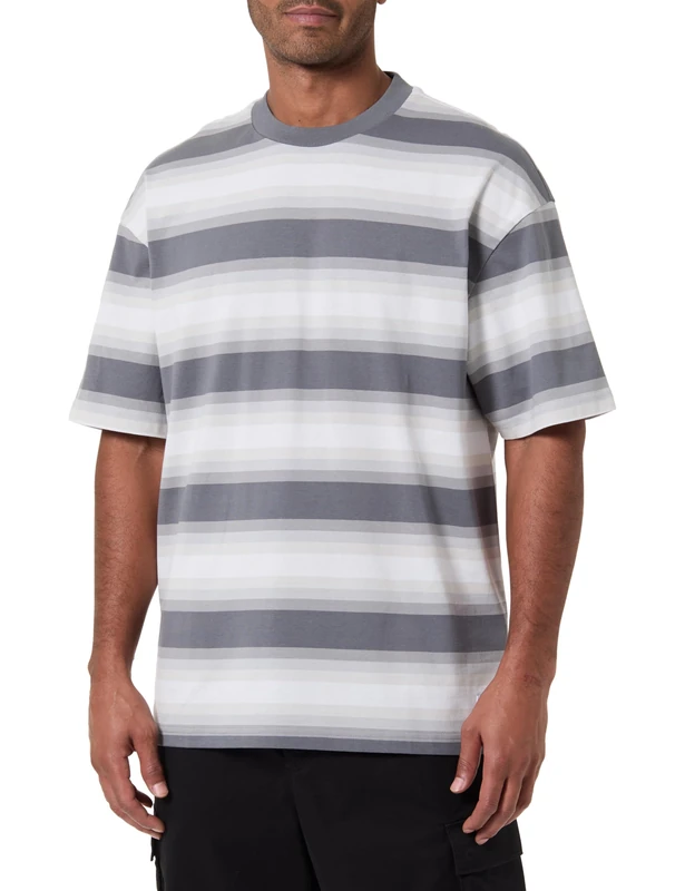 HUGO Men's Nisote T-Shirt, Medium Grey, XXL