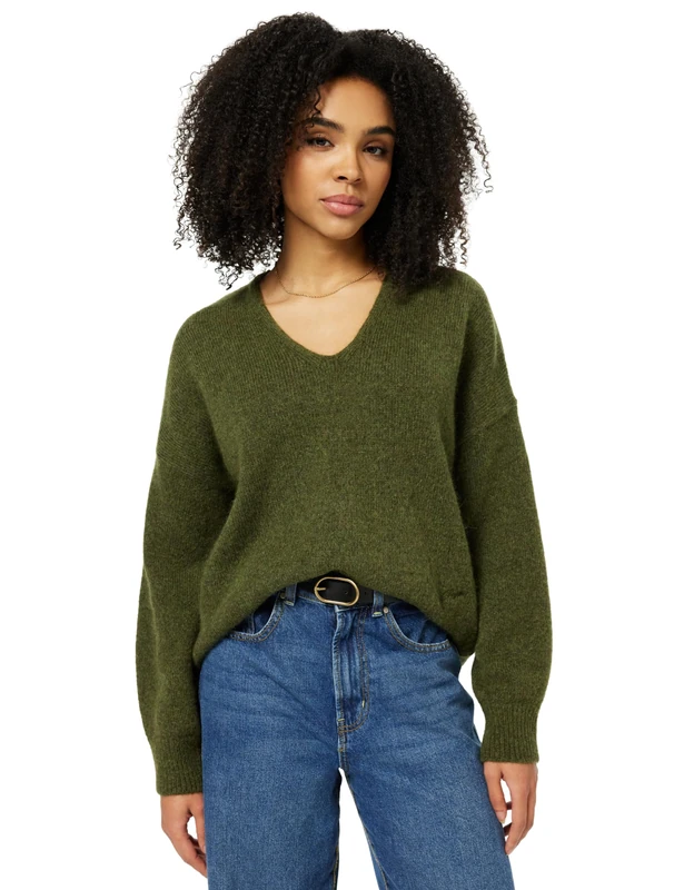 BOSS Women's C_Fondyssa Knitted_Sweater, Dark Green, L