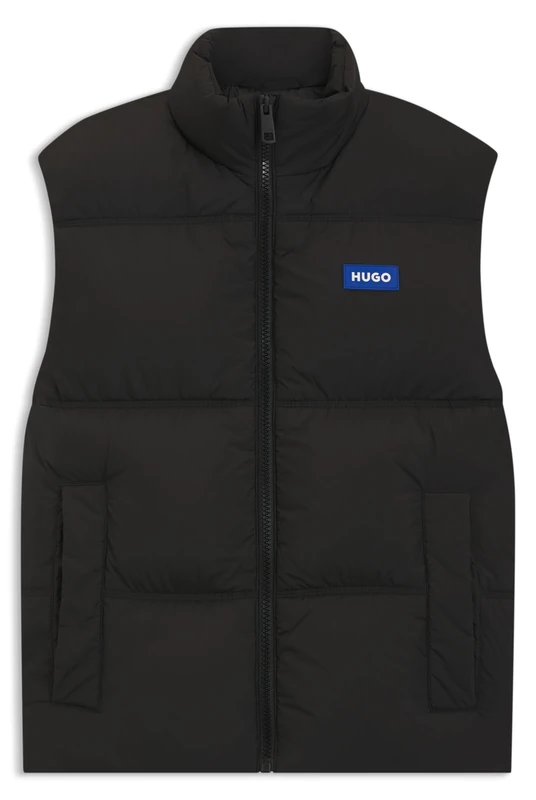 HUGO Mens Bodolino2541 Water-repellent gilet with logo label