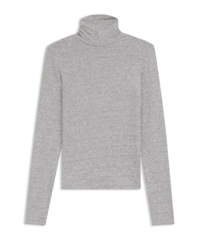 BOSS Women's C_Eliana Jersey top, Light/Pastel Grey, L