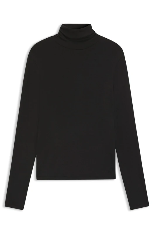 BOSS Women's C_Eliana Jersey Top, Black, M