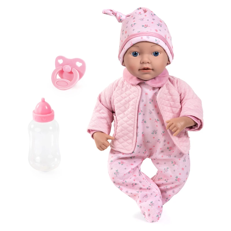 Bayer Design 93827AF Reborn baby doll, realistic, lifelike, new born, dummy, bottle, 38 cm