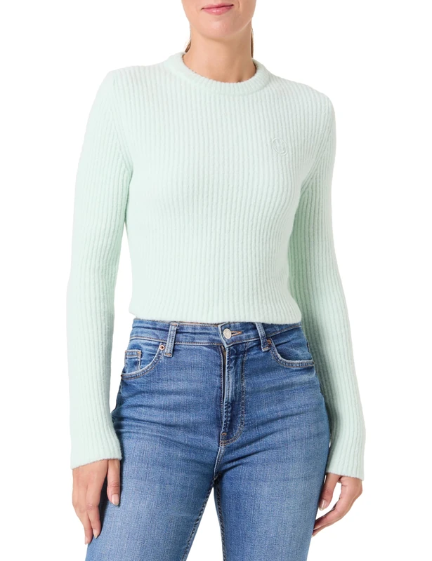 Hugo Women's Skitty_b Knitted Sweater, Light/Pastel Green, M