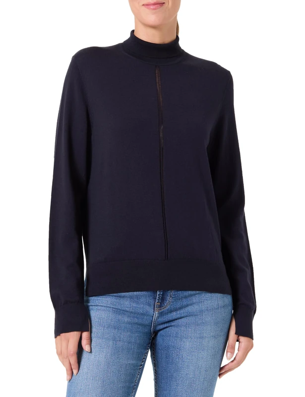 BOSS Women's C_Faghettini Knitted_Sweater, Dark Blue, S