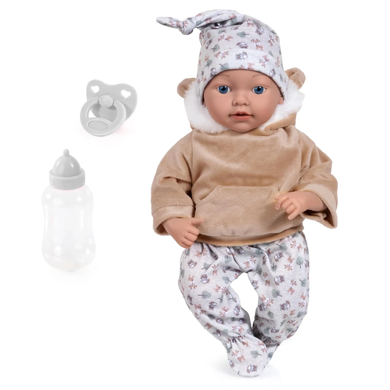 Bayer Design 93827AG Reborn baby doll, realistic, lifelike, new born, dummy, bottle, 38 cm