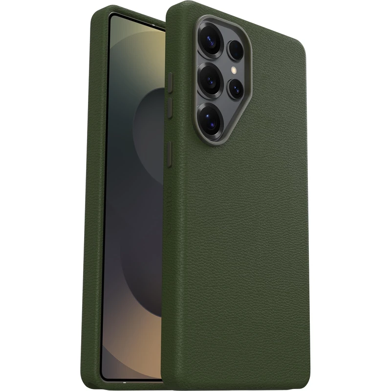 OtterBox Symmetry Series Cactus Leather Case for Samsung Galaxy S25 Ultra, Shockproof, Drop proof, Protective Thin Case, 3x Tested to Military Standard, Green