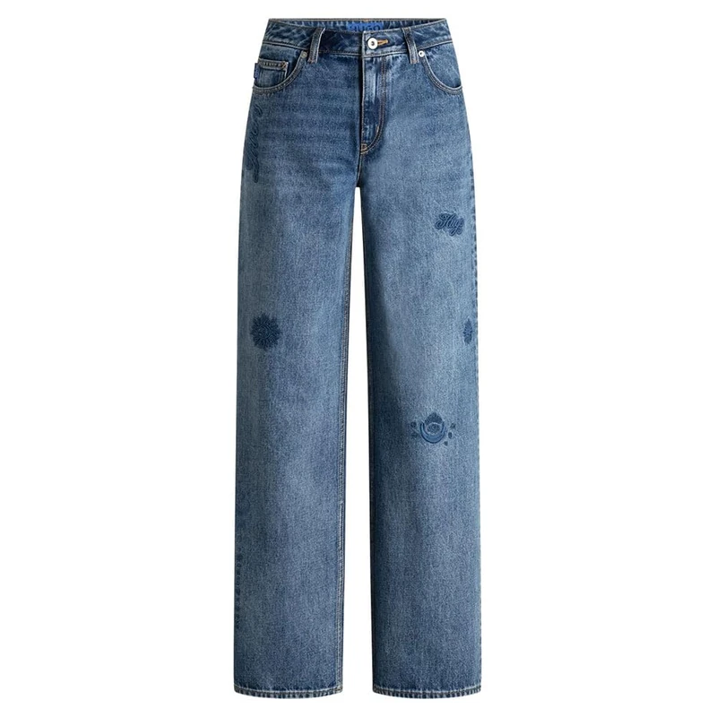 Hugo Gamala_b Women's Jeans Trousers, Medium Blue, 31W x 30L