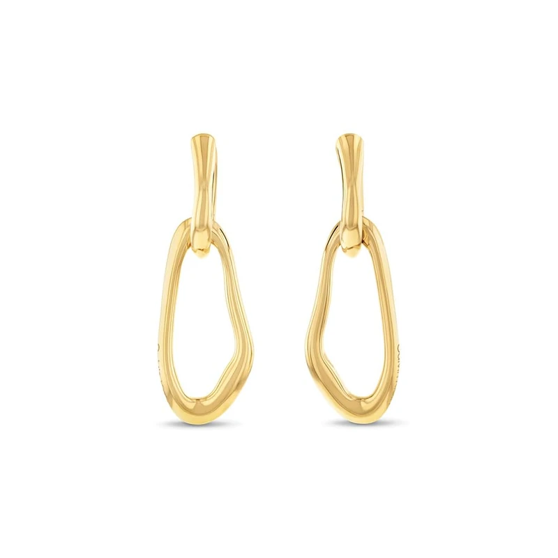 Calvin Klein Women's CK STATEMENT LINKS Collection Pendant Earrings in Yellow Gold - 35000750