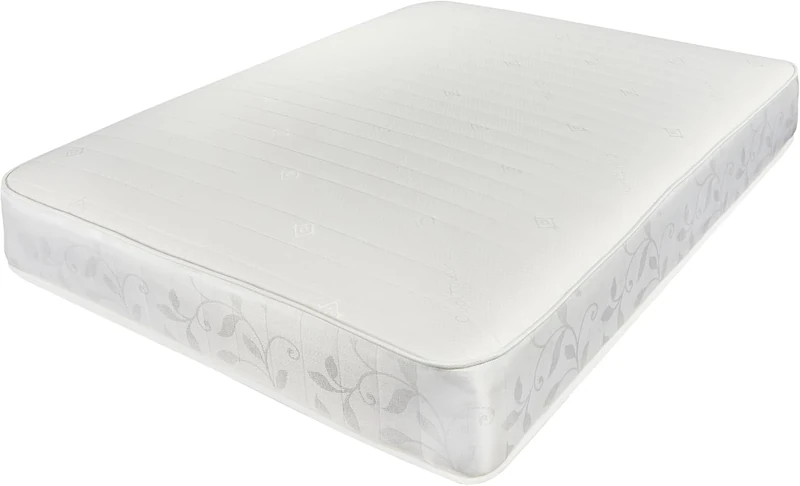 Divan Beds Deals Cool Blue Spring Mattress, Deep 9 Inch Medium Firm Rolled Mattress (4FT6 Double)