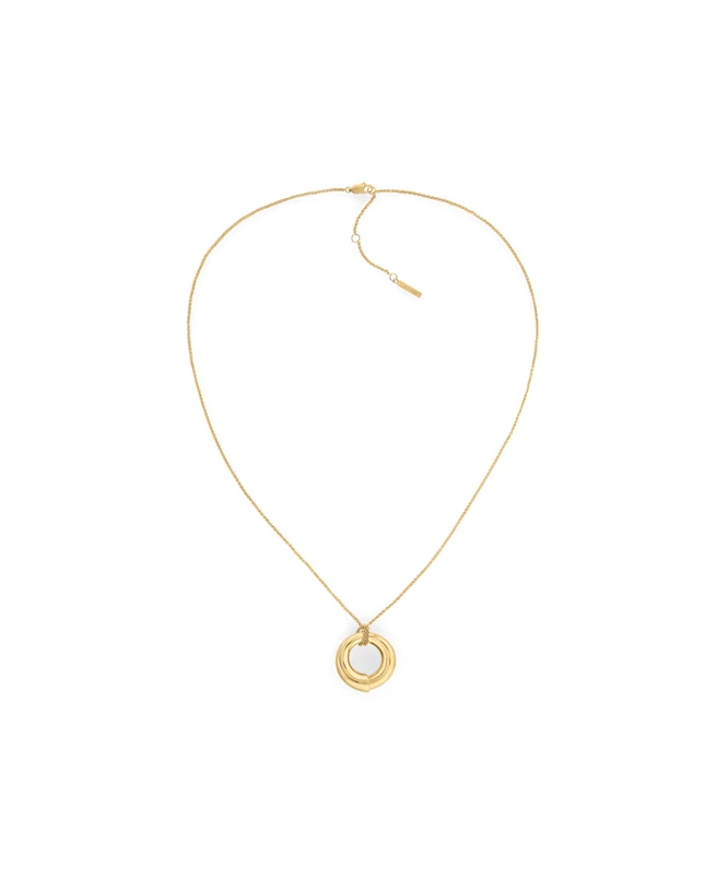 Calvin Klein Women's CK SPIRAL Collection Pendant Necklace in Yellow Gold with a Charm - 35000761
