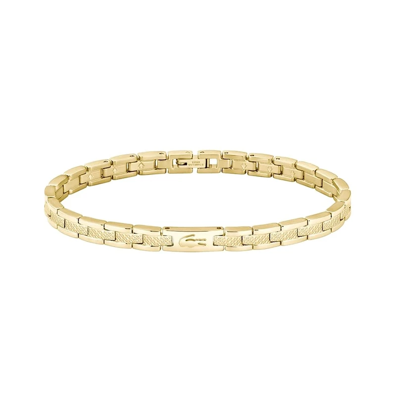 Lacoste Women's METROPOLE Collection Link Bracelet in Stainless Steel with Etched Petit Piqué - 2040465