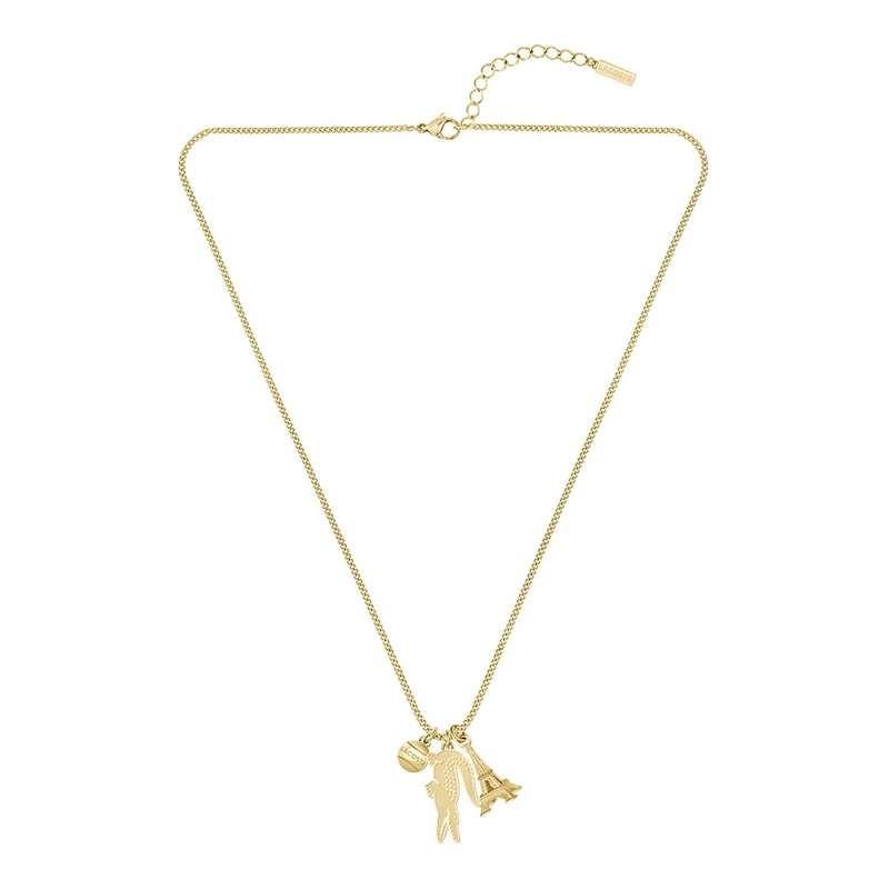 Lacoste For Men and Women UMPIRE Collection Pendant Necklace with Different Charms in Yellow Gold - 2040454