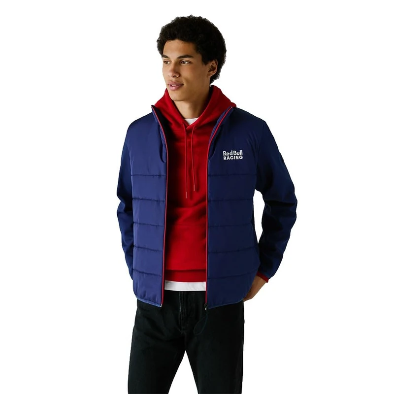 Red Bull Racing X Pepe Jeans Men's LW Hybrid Zip Jacket, Beige (Dark Ecru White), L