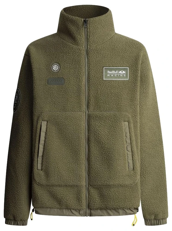 Red Bull Racing X Pepe Jeans Men's Explorer Fleece Sweatshirt, Green (Military Green), XL