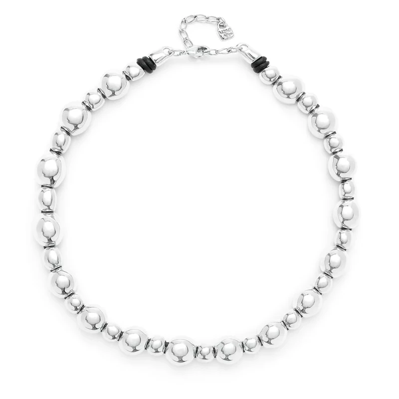 UNOde50 Sterling Silver Plated Ball Pendant Handmade Jewellery Made in Spain, Size M, Silver, No Gemstone