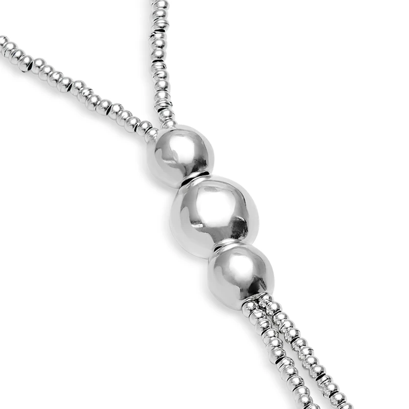 UNO DE 50 Colgante of Bolas of Aleacion of Metal Plated in Silver of Sterling with Tres Bolas- Mín Longitud: 95