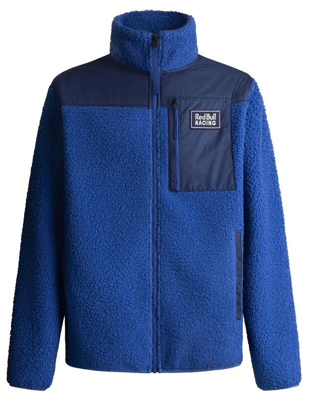Red Bull Racing X Pepe Jeans Men's Sherpa Fleece Hybrid Knitwear, Blue (Electric Blue), XS