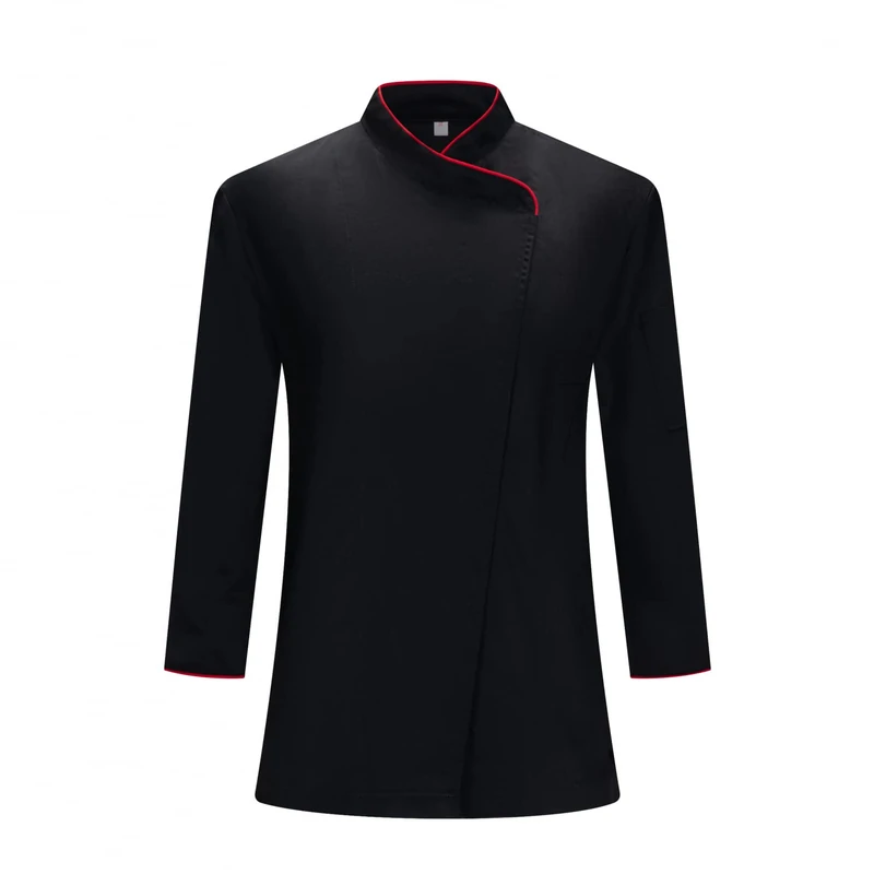 MISEMIYA - WOMEN'S CHEF JACKET - WOMAN CHEF UNIFORMS WOMEN'S KITCHEN JACKET 731 - Small, Black
