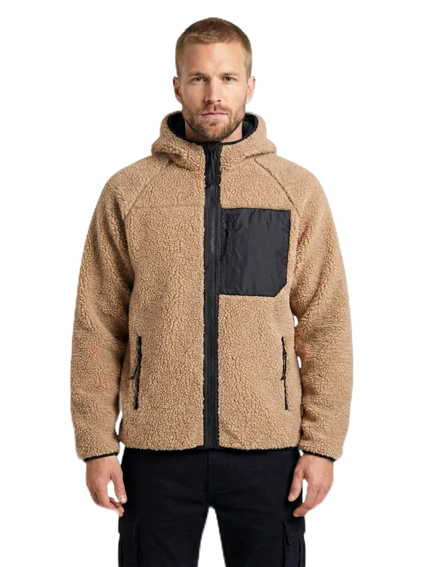 Brandit Teddy Fleece Work Jacket 15Y. Limited Edition, Colour: Camel, Size: 4XL, camel, 4XL
