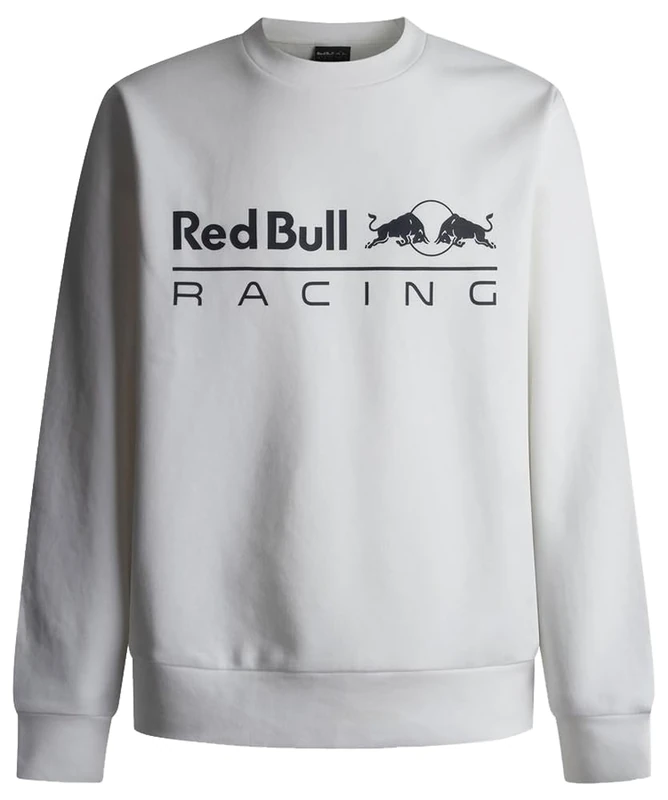 Red Bull Racing X Pepe Jeans Men's RBR Team Logo Crew Sweatshirt, White (Mousse White), XS