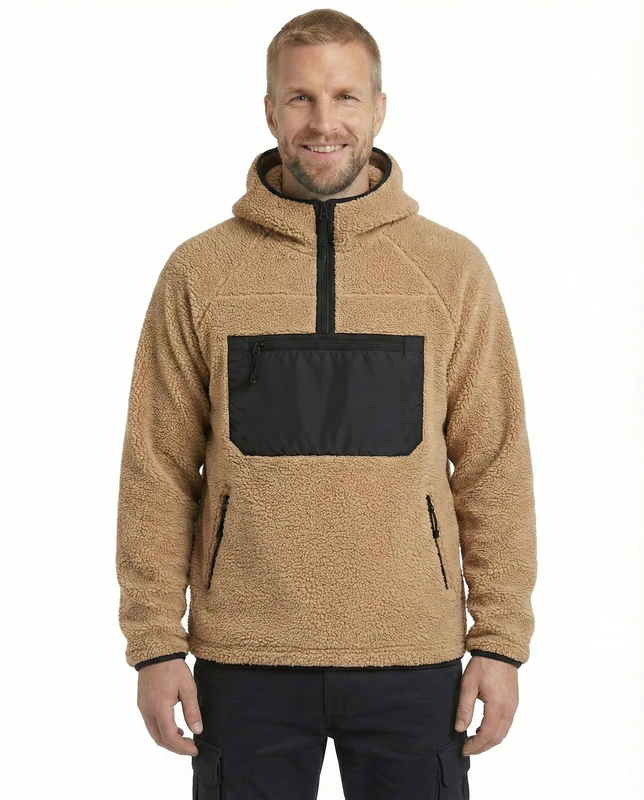 Brandit Teddy Fleece Work Jumper 15Y. *Limited Edition*, Colour: Camel, Size: 7XL, camel, 7XL