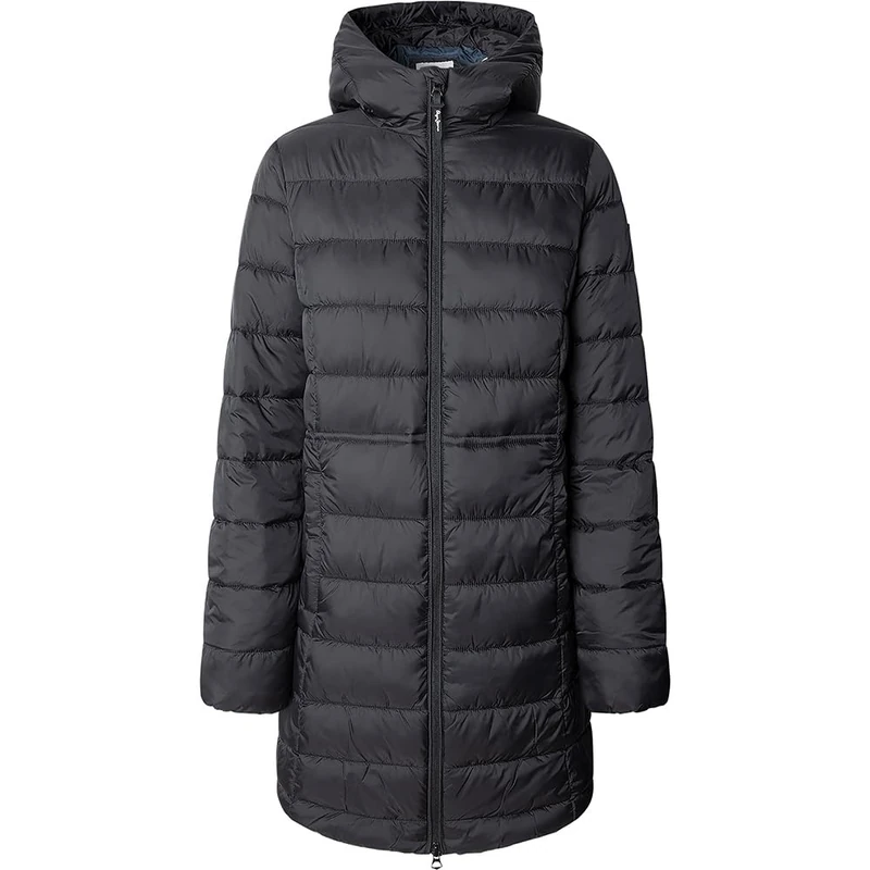 Pepe Jeans Women's Sally Long Jacket, Black (Black), M